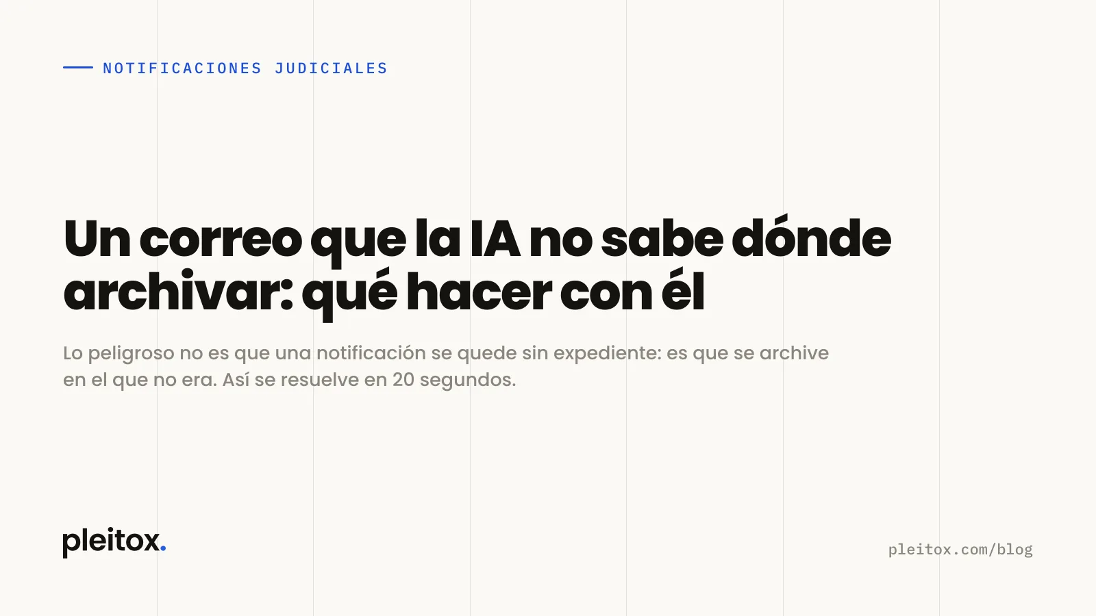 Un correo que la IA no sabe dónde archivar: qué hacer con él