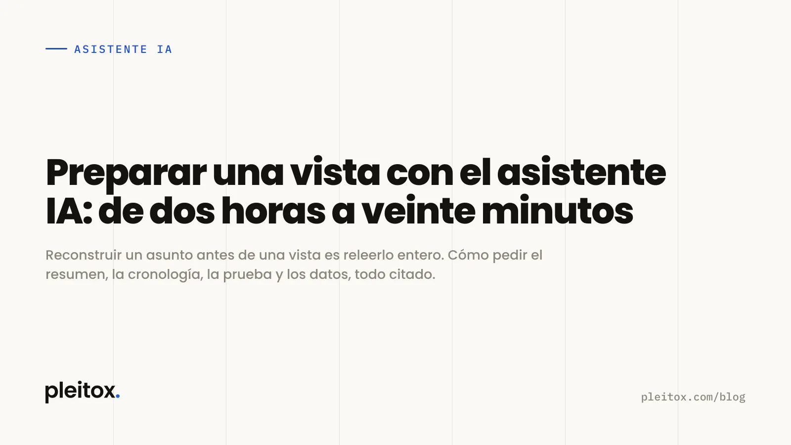 Preparar una vista con el asistente IA: de dos horas a veinte minutos